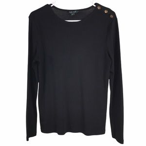 Lauren Ralph Lauren Black Top